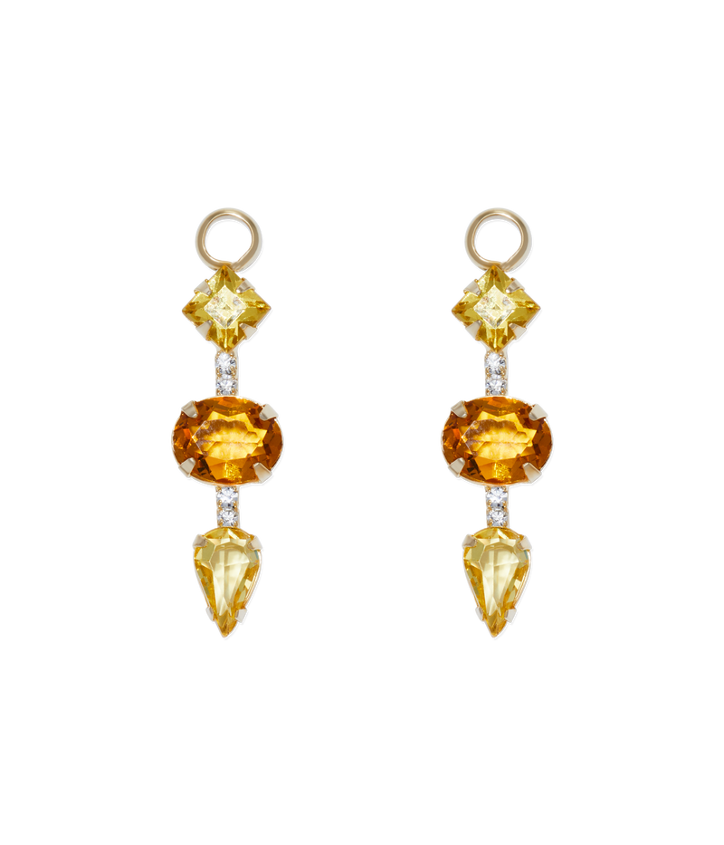 Light Topaz Huggie Charms