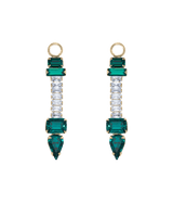 Emerald Baguette Huggie Charms