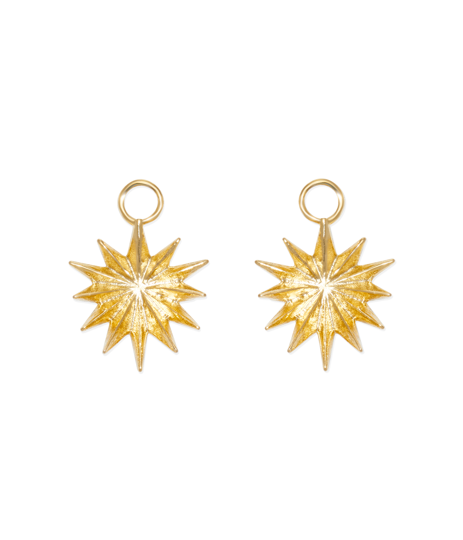Gold Starburst Huggie Charms
