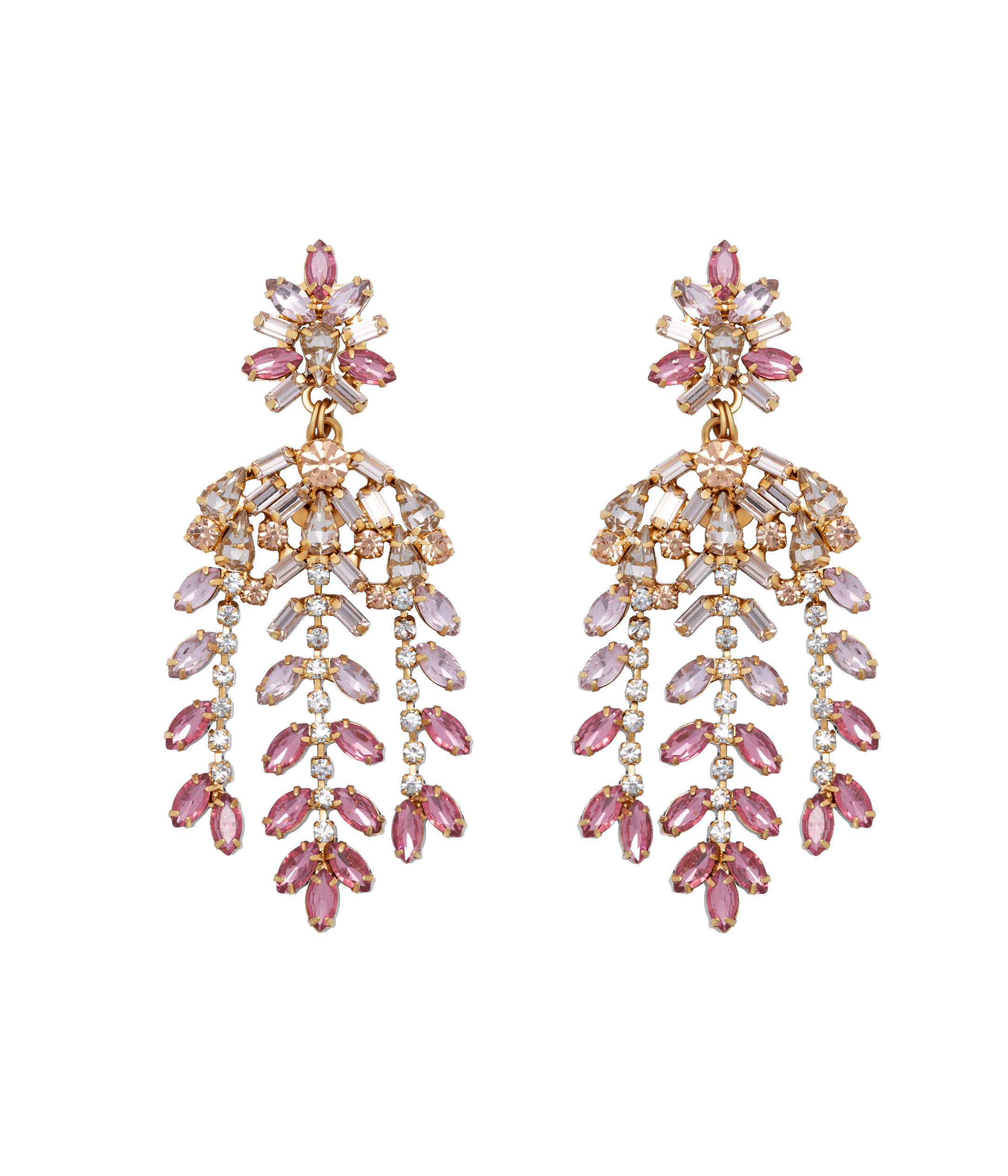 Elena Statement Earrings in Pink
