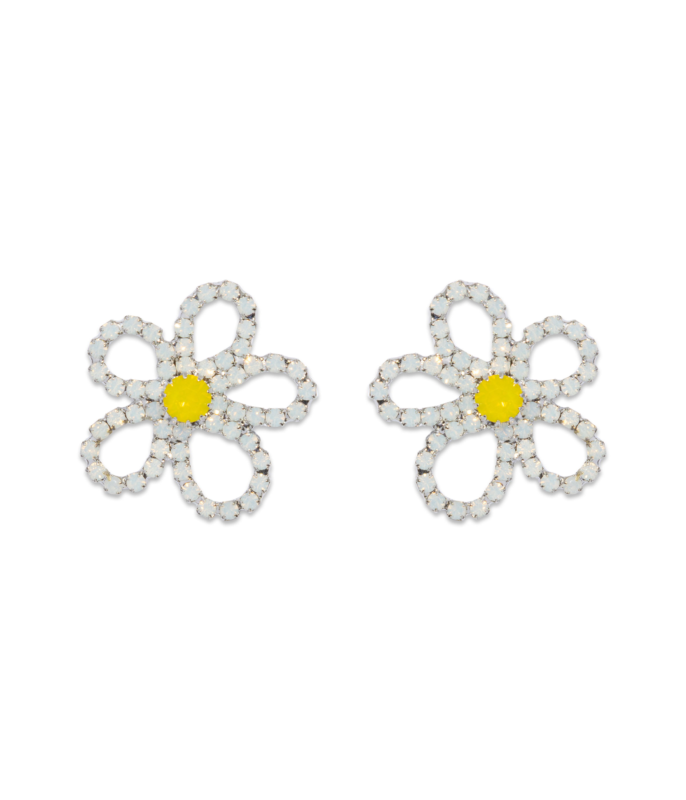 Leilani Studs in White Opal