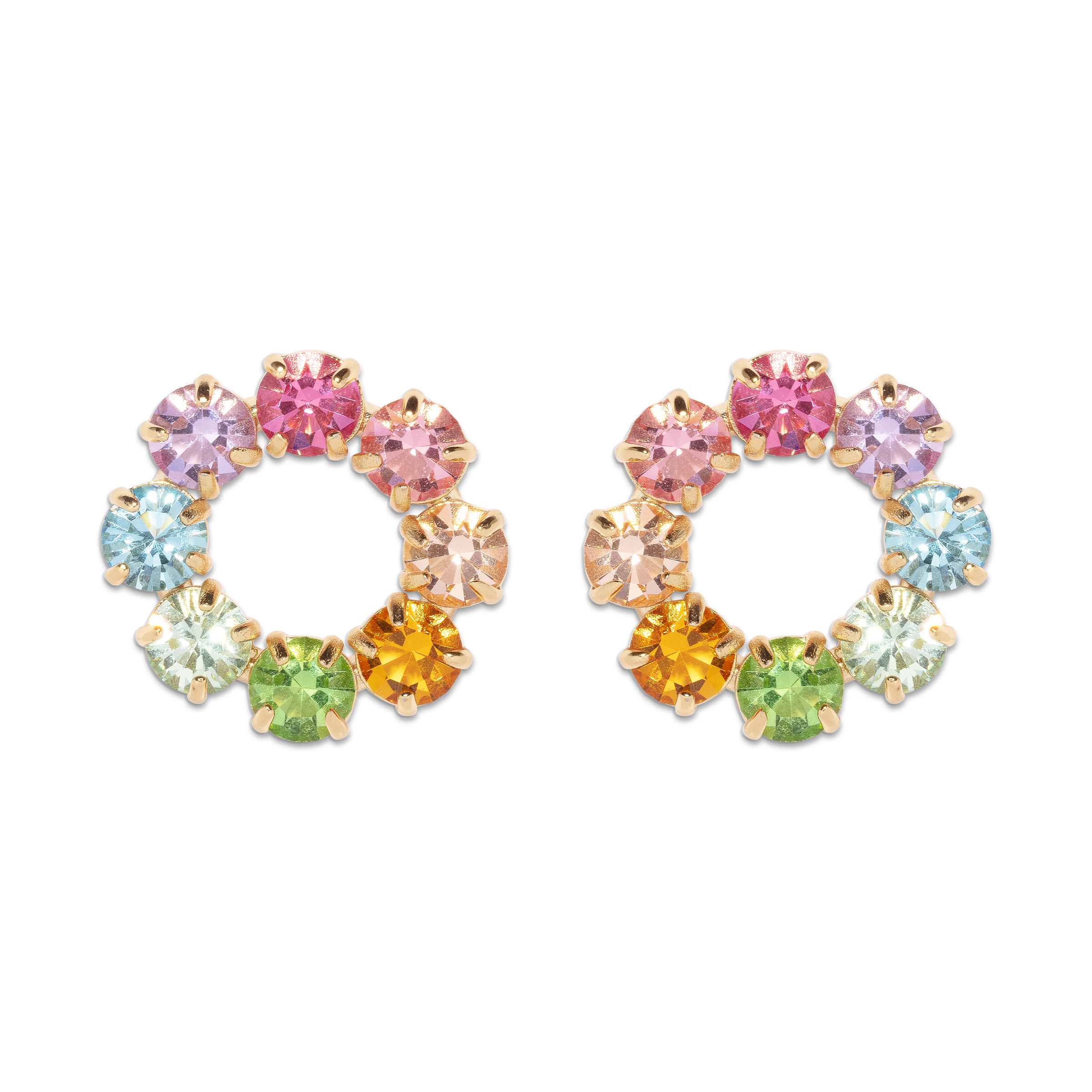 Kaleidoscope Rainbow Hoop Earrings