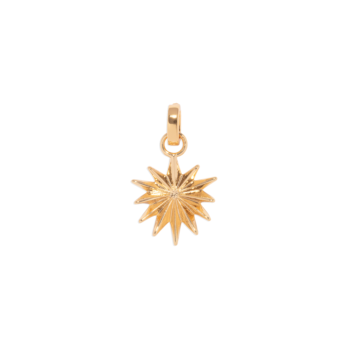Gold Starburst Charm Pendant