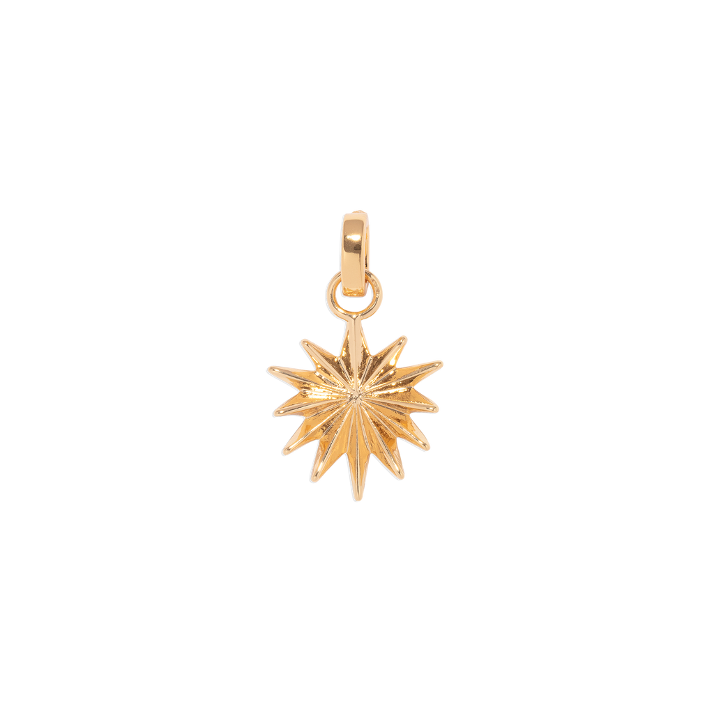 Gold Starburst Charm Pendant