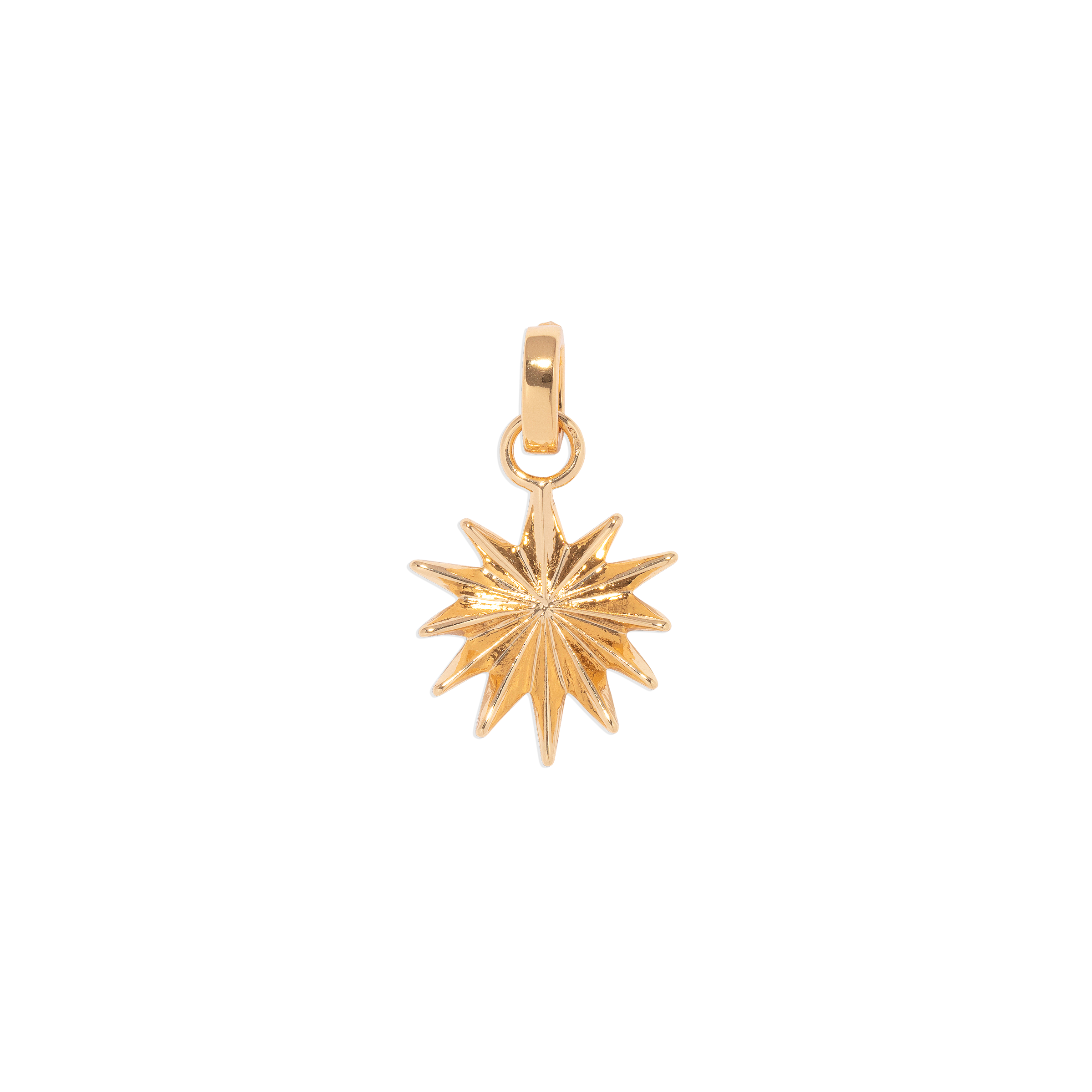 Gold Starburst Charm Pendant