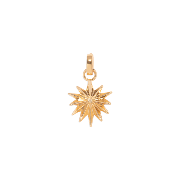 Gold Starburst Charm Pendant