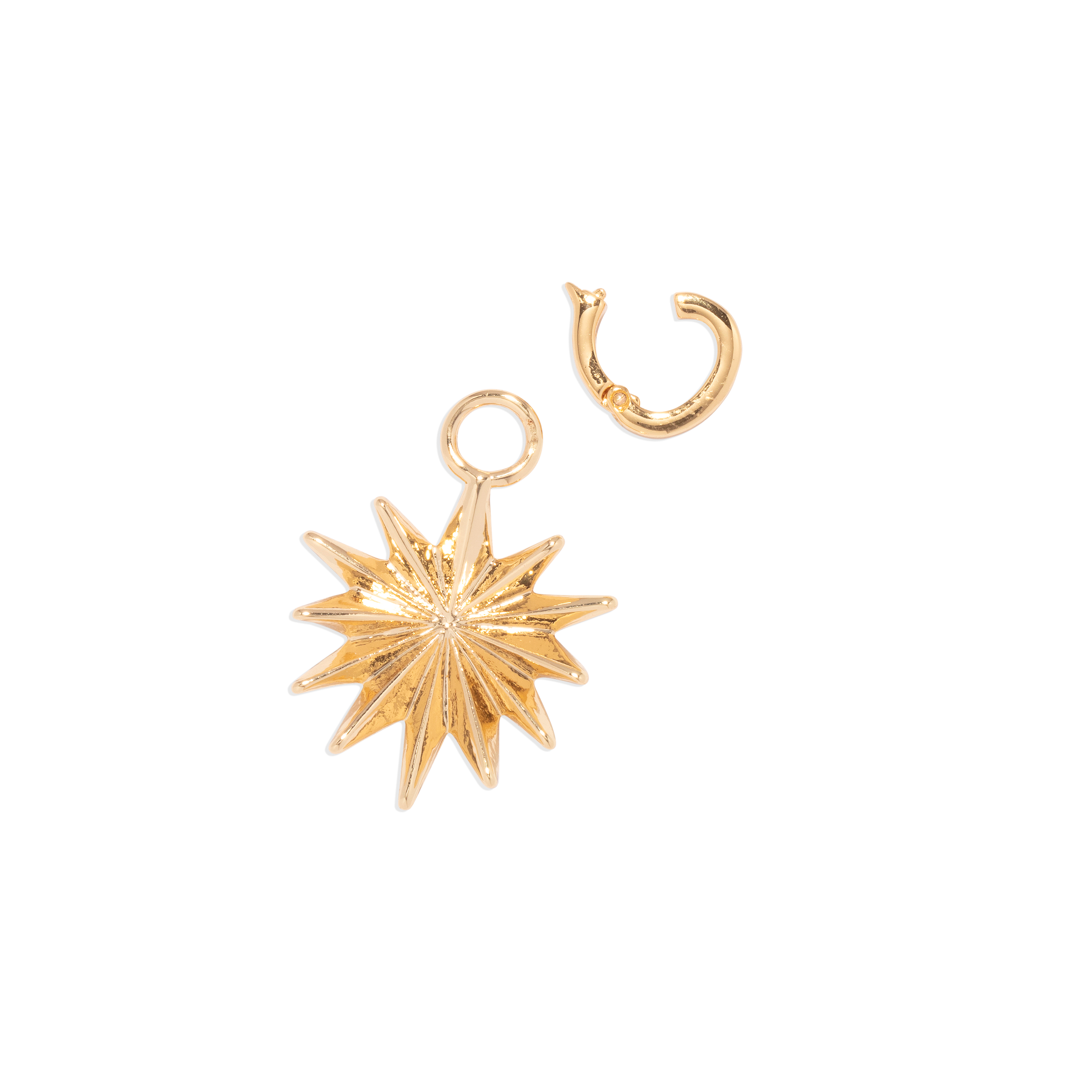 Gold Starburst Charm Pendant