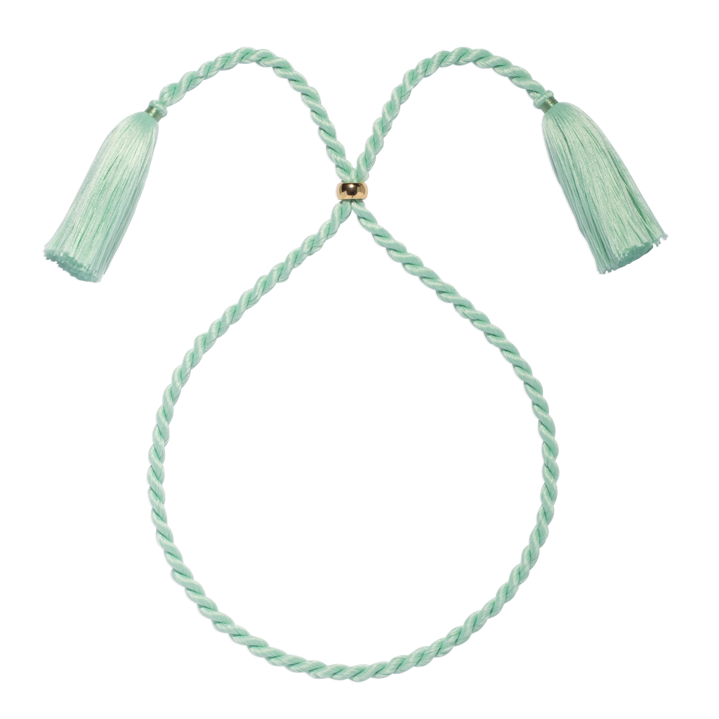 Marina Silk Cord Necklace in Aqua display picture 1