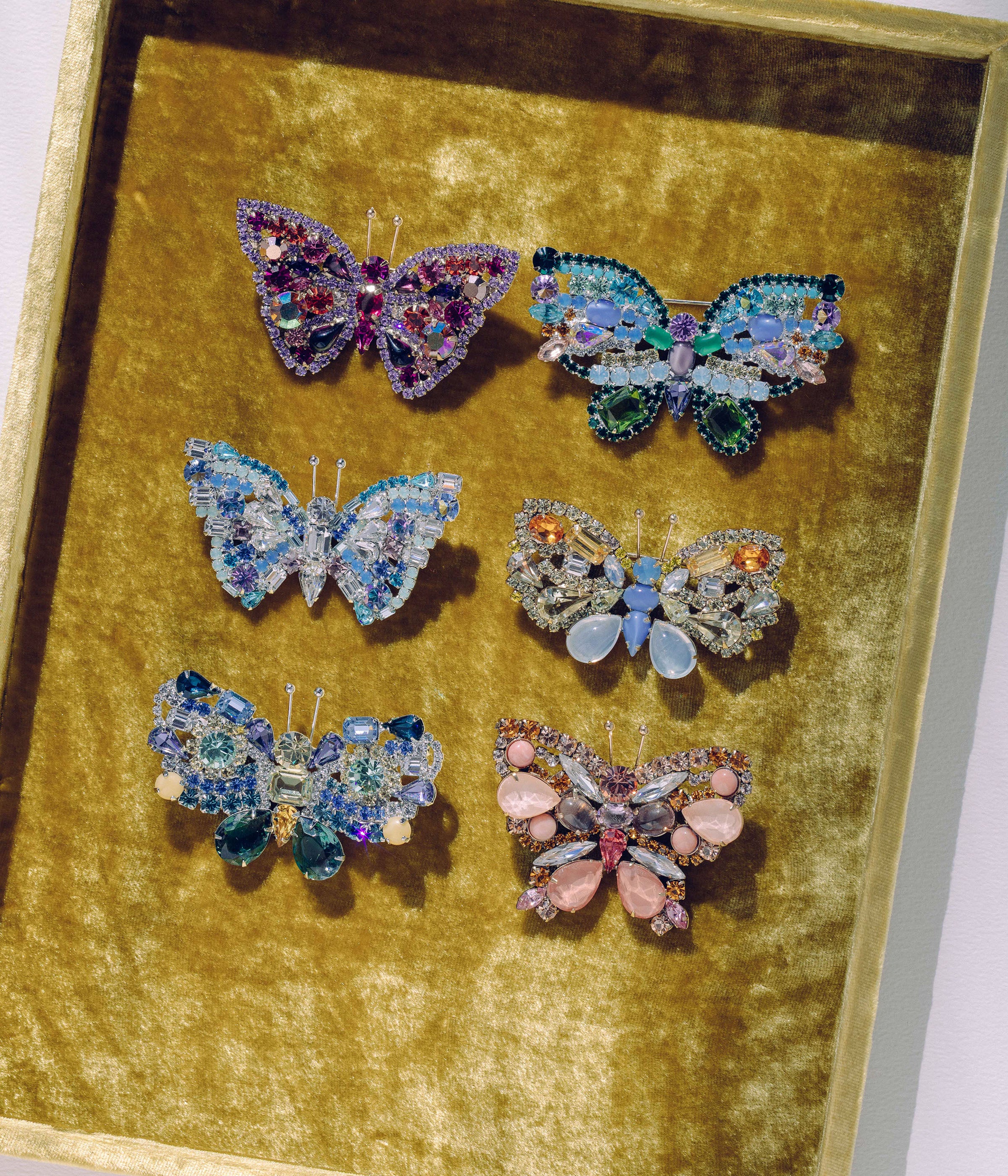 Butterfly in Blue Opal / Jonquil / White Opal - Limited Edition of 20