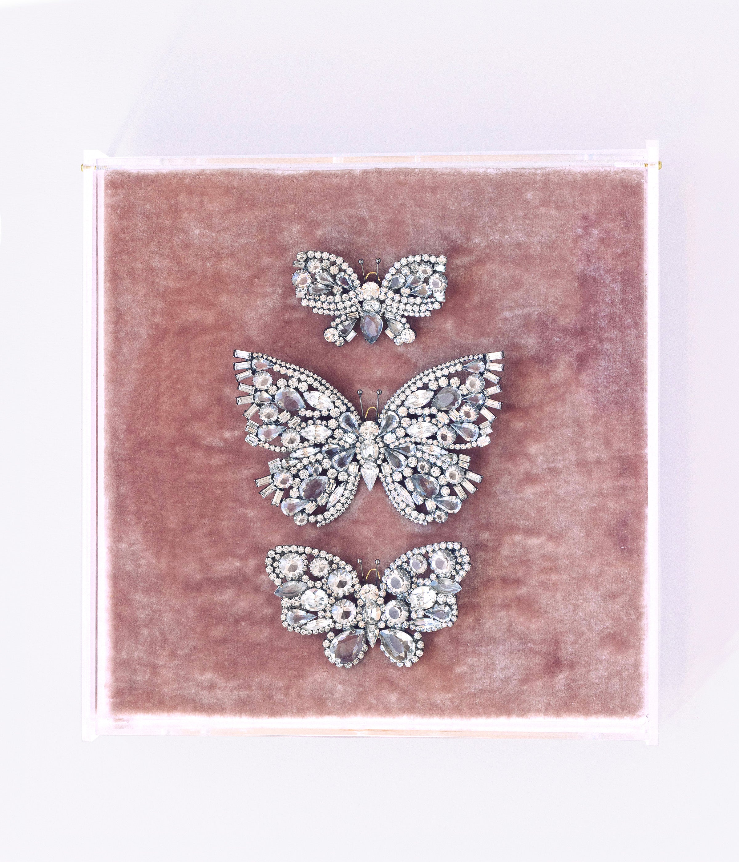 Butterfly Trio in Crystal