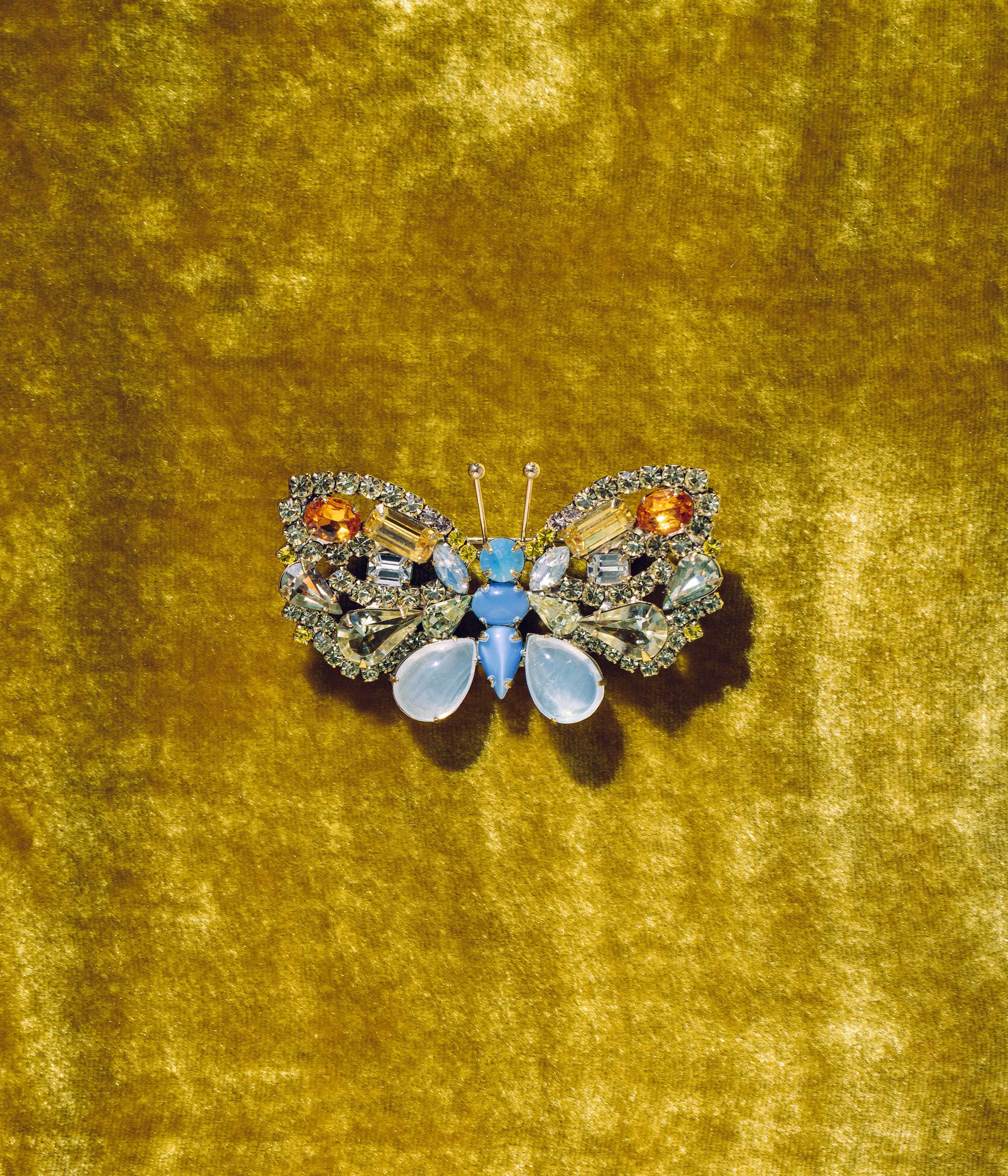 Butterfly in Blue Opal / Jonquil / White Opal - Limited Edition of 20