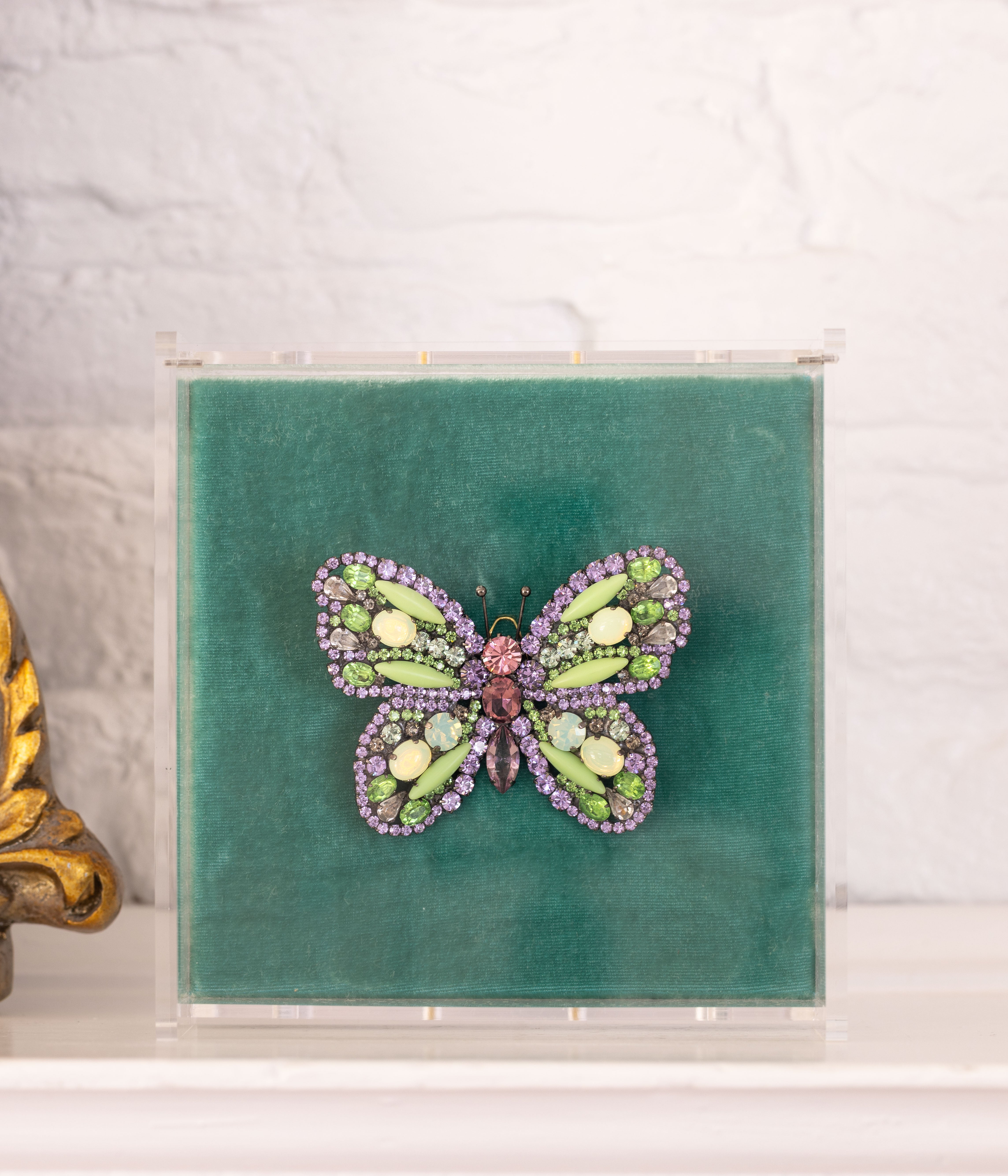 Large Butterfly in Violet / Chrysolite Opal / Light Rose - Loren Hope