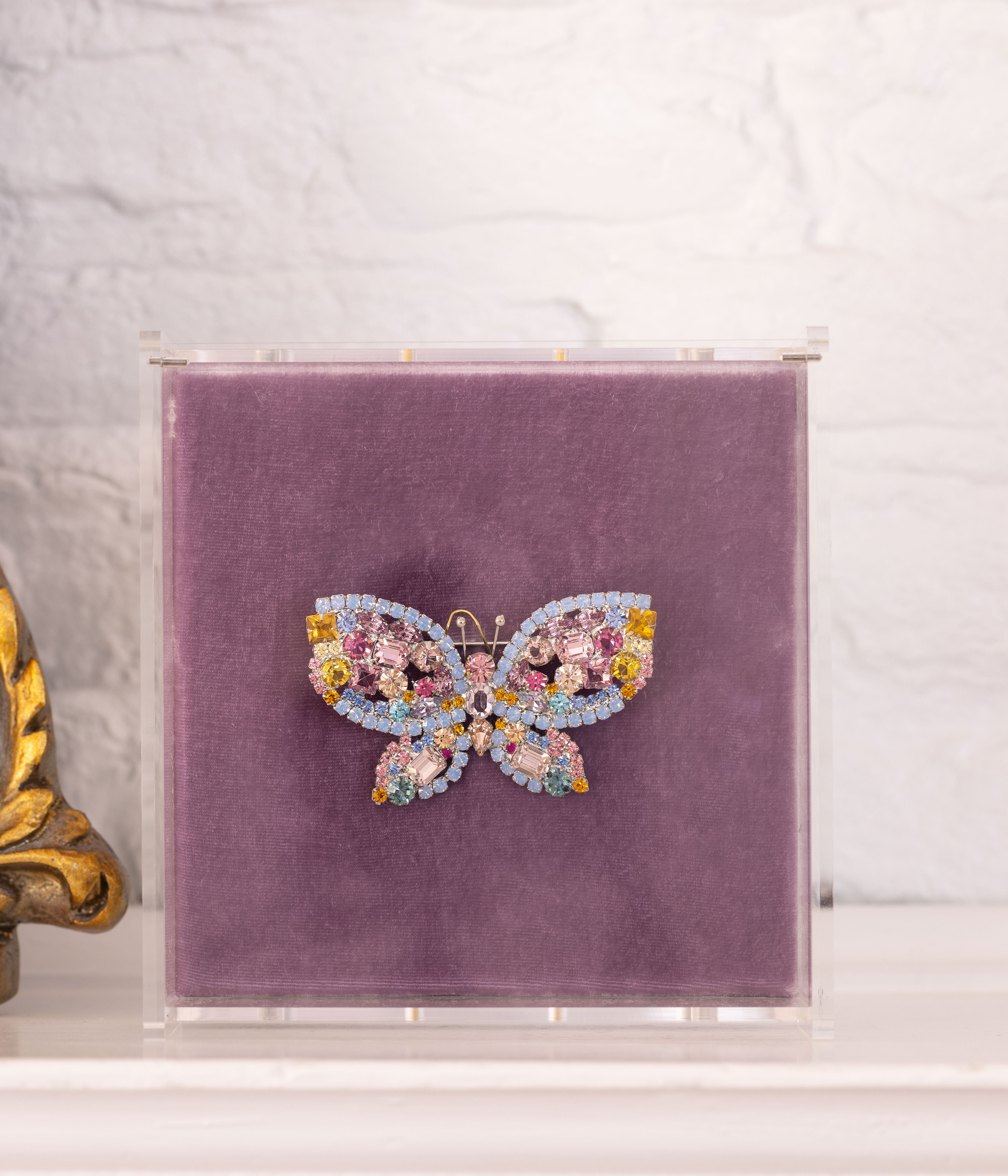 Medium Butterfly in Blue Opal / Topaz / Light Rose