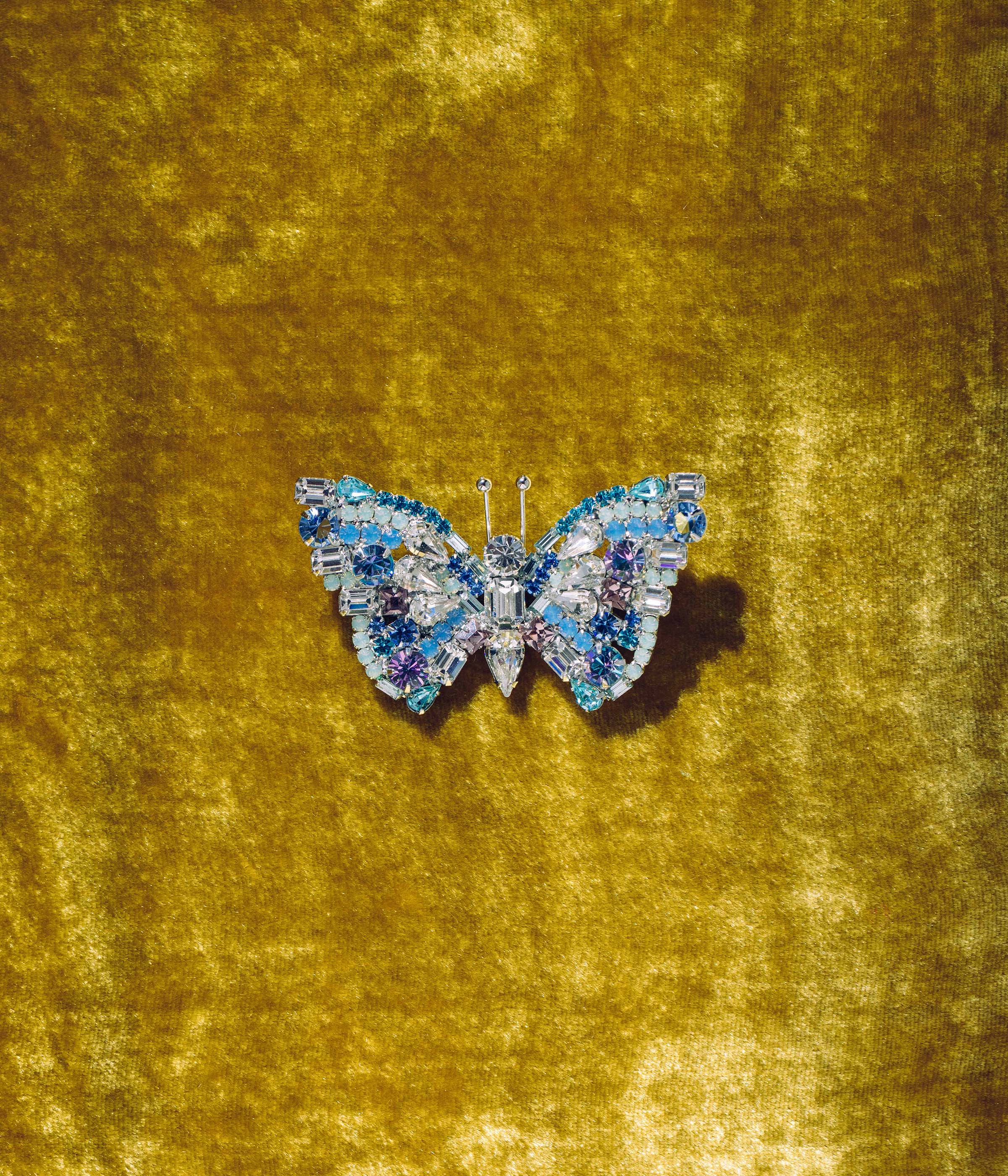 Butterfly in Aqua / Crystal / Chrysolite - Limited Edition of 20