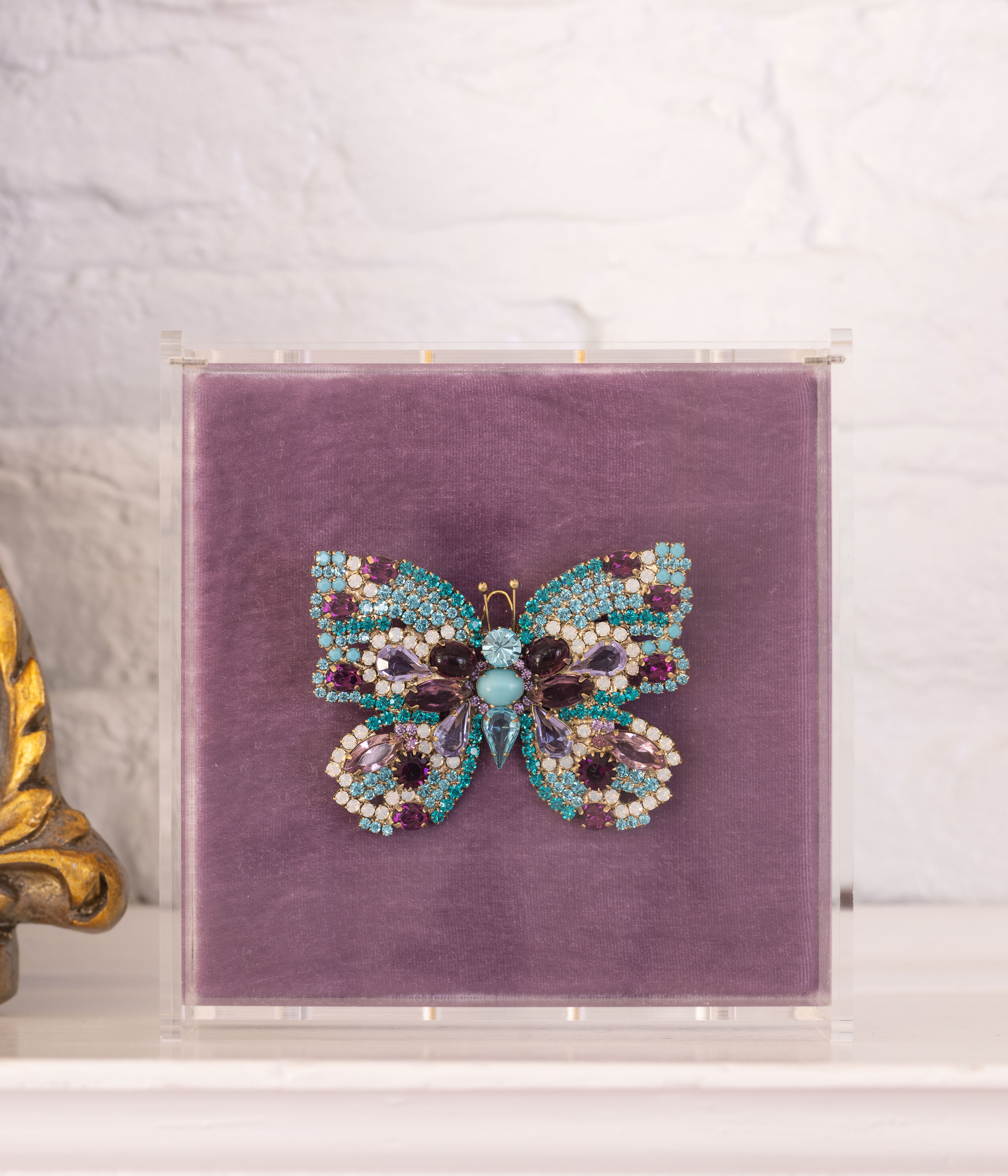 Large Butterfly in Zircon / Violet / Aqua