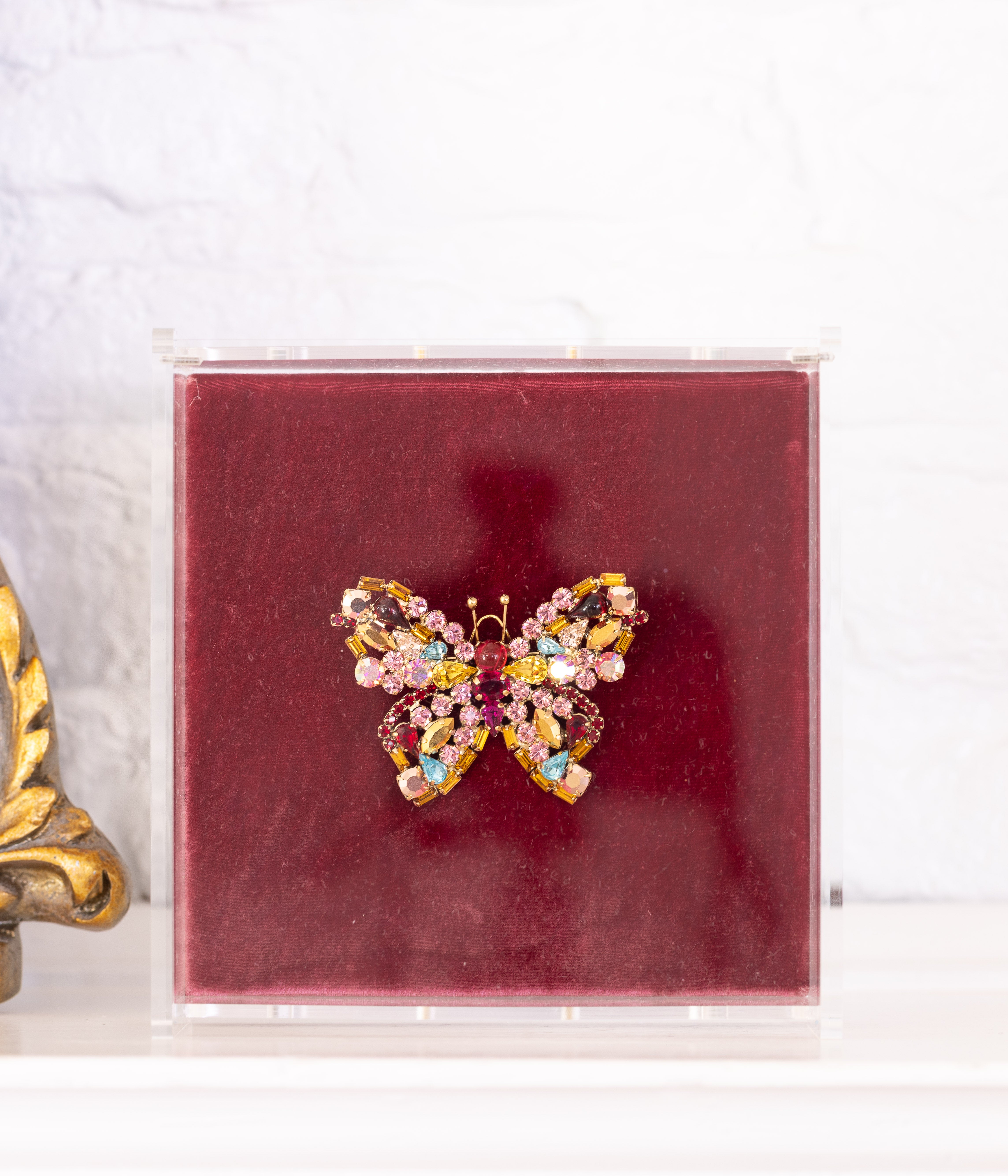 Small Butterfly in Rose / Fuchsia / Aqua