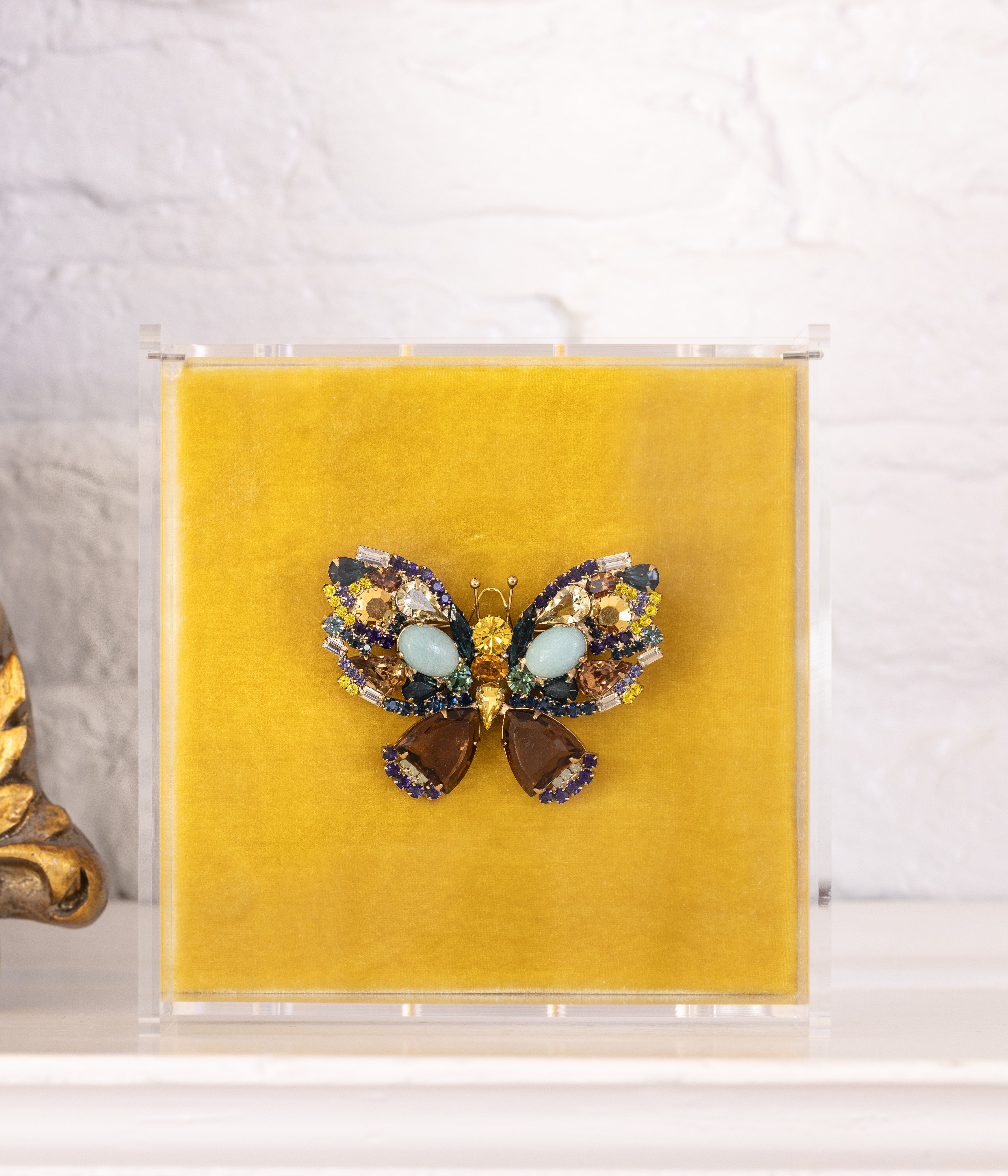 Large Butterfly in Amazonite / Smoked Topaz / Aurum