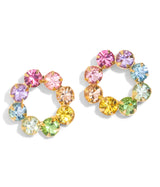 Kaleidoscope Rainbow Hoop Earrings