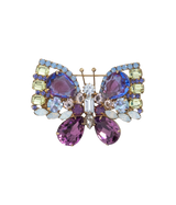 Small Butterfly in Amethyst / Jonquil / White Opal