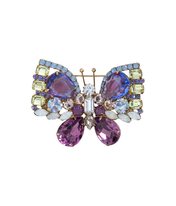 Small Butterfly in Amethyst / Jonquil / White Opal