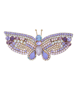 Medium Butterfly in Violet / Crystal / White Opal