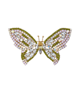 Medium Butterfly in Crystal AB / Olivine / Rose Opal