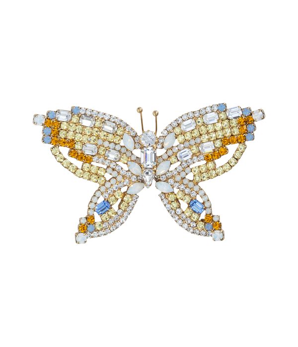 Medium Butterfly in Crystal / Topaz / Light Sapphire