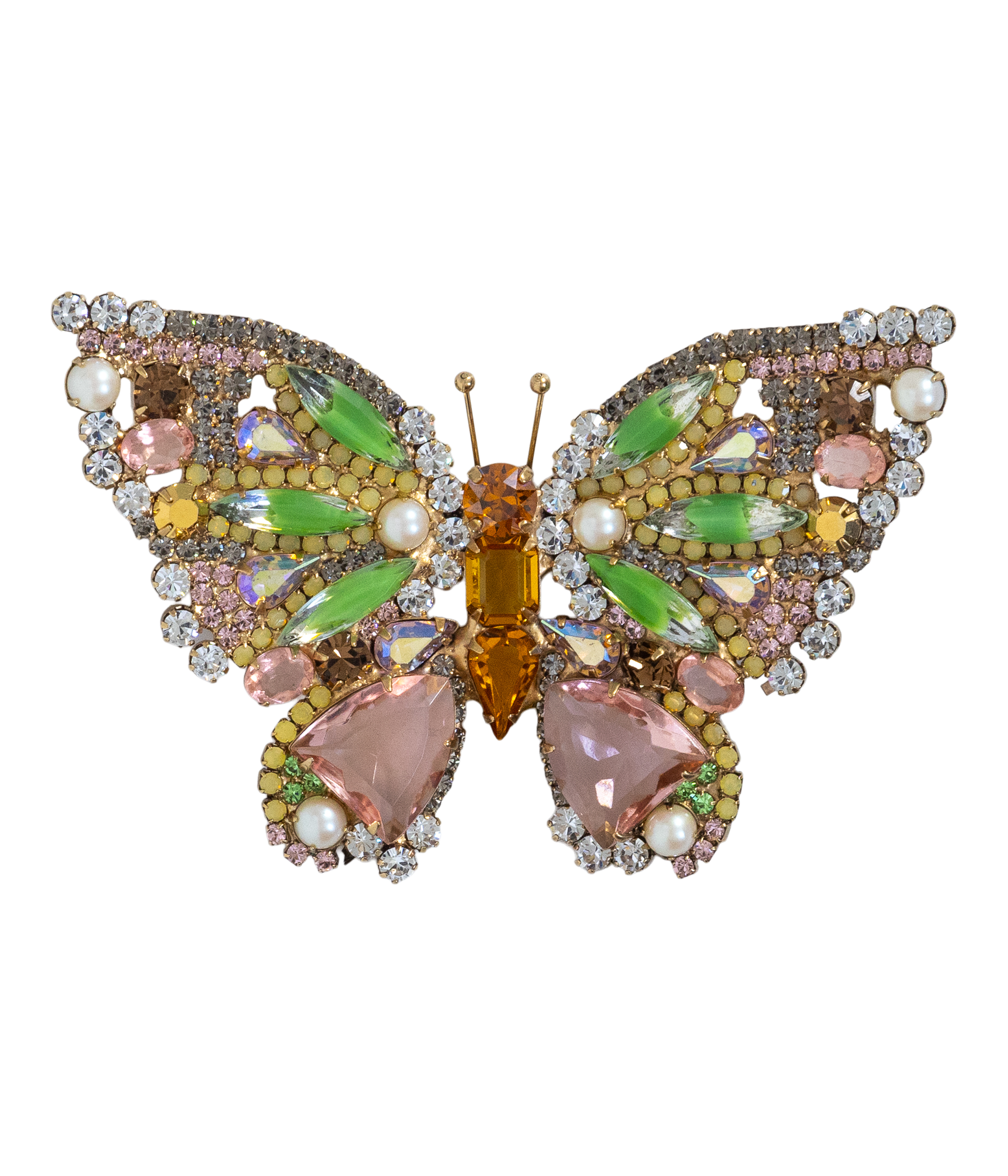 X-Large Butterfly in Pearl / Rosaline / Green