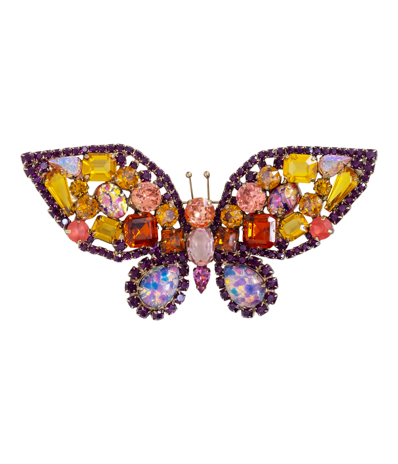 X-Large Butterfly in Amethyst / Topaz / Apricot