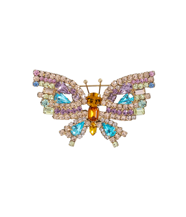 Butterfly Brooch in Aqua / Light Amethyst - Limited Edition of 25