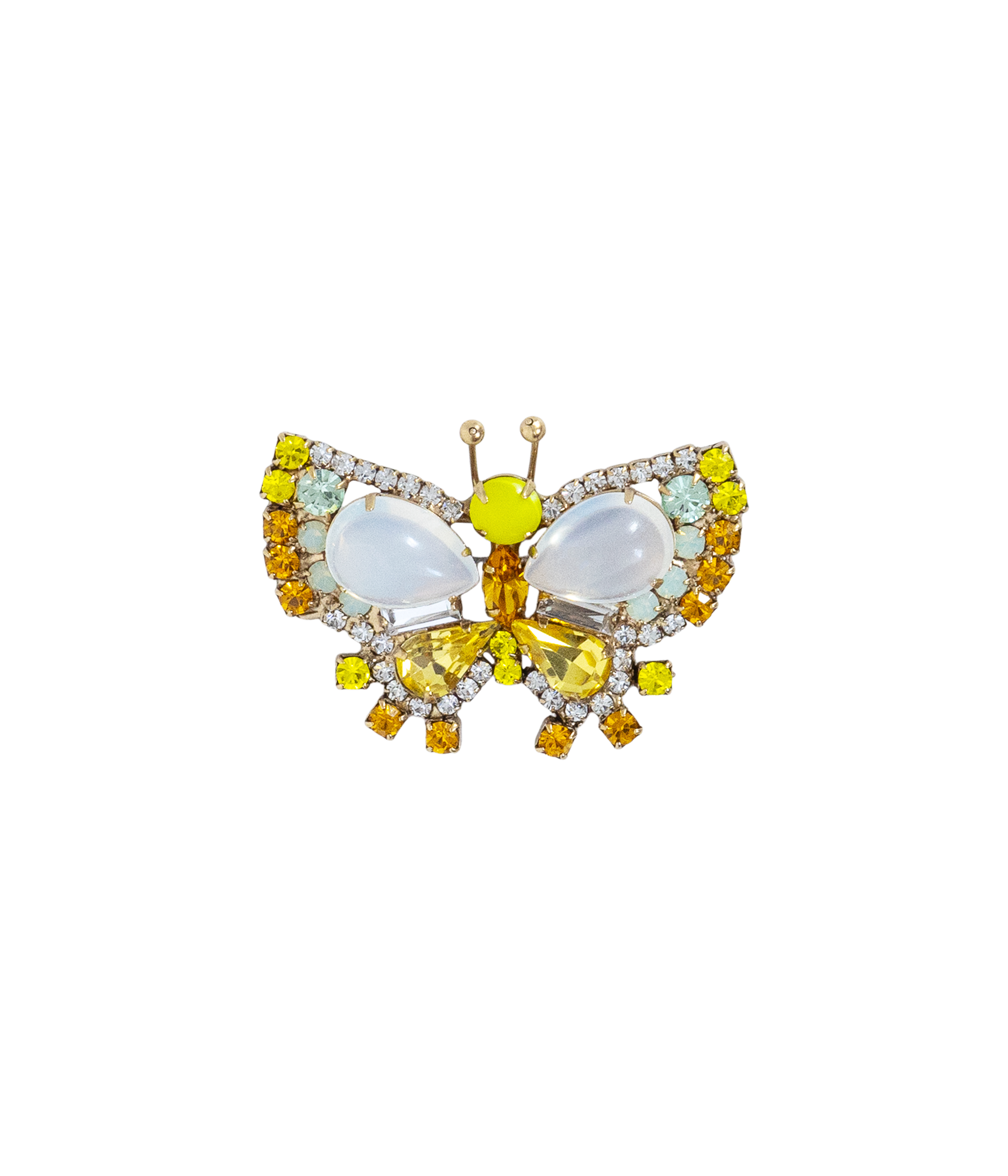 Yellow Opal Butterfly Brooch - Limited Edition of 25