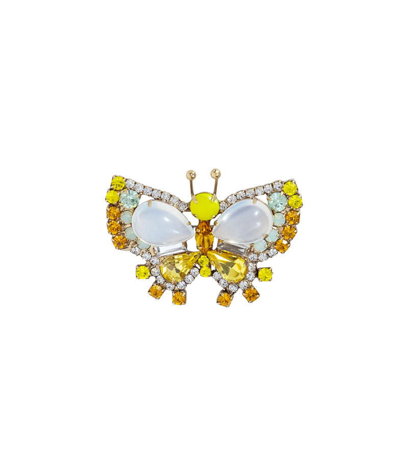 Yellow Opal Butterfly Brooch - Limited Edition of 25