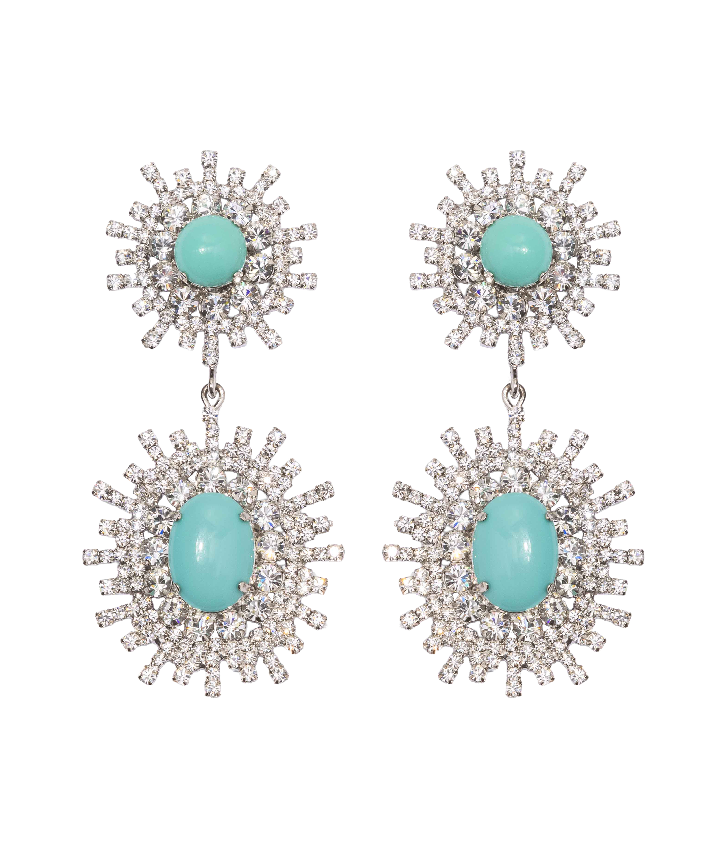 Stevie Statement Earrings in Turquoise