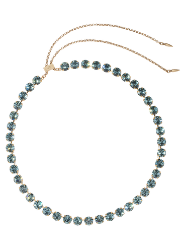 Arista Slider Necklace in Smoked Sapphire - Loren Hope