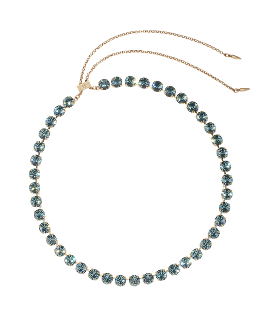Arista Slider Necklace in Smoked Sapphire