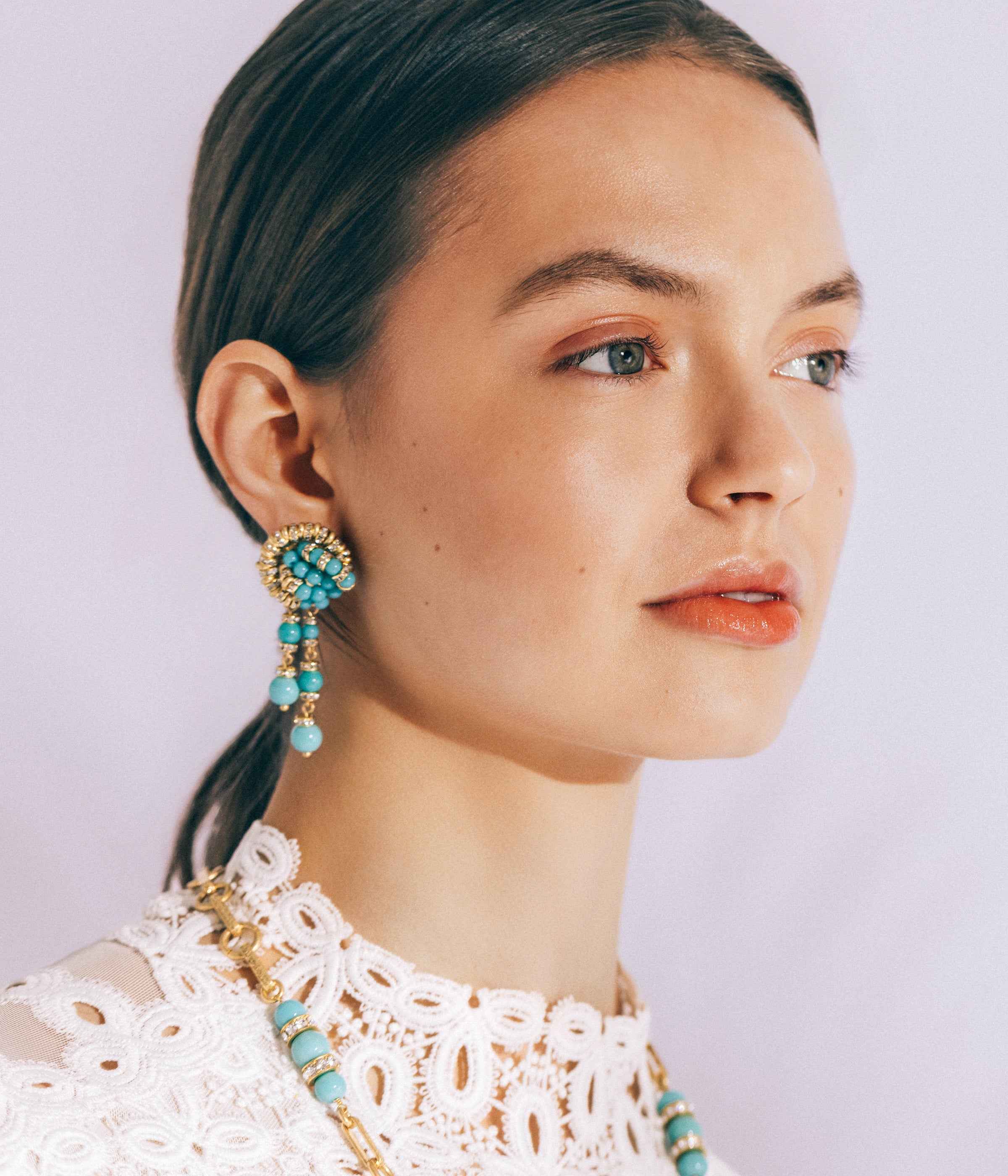 Marcella Earrings in Turquoise - Loren Hope