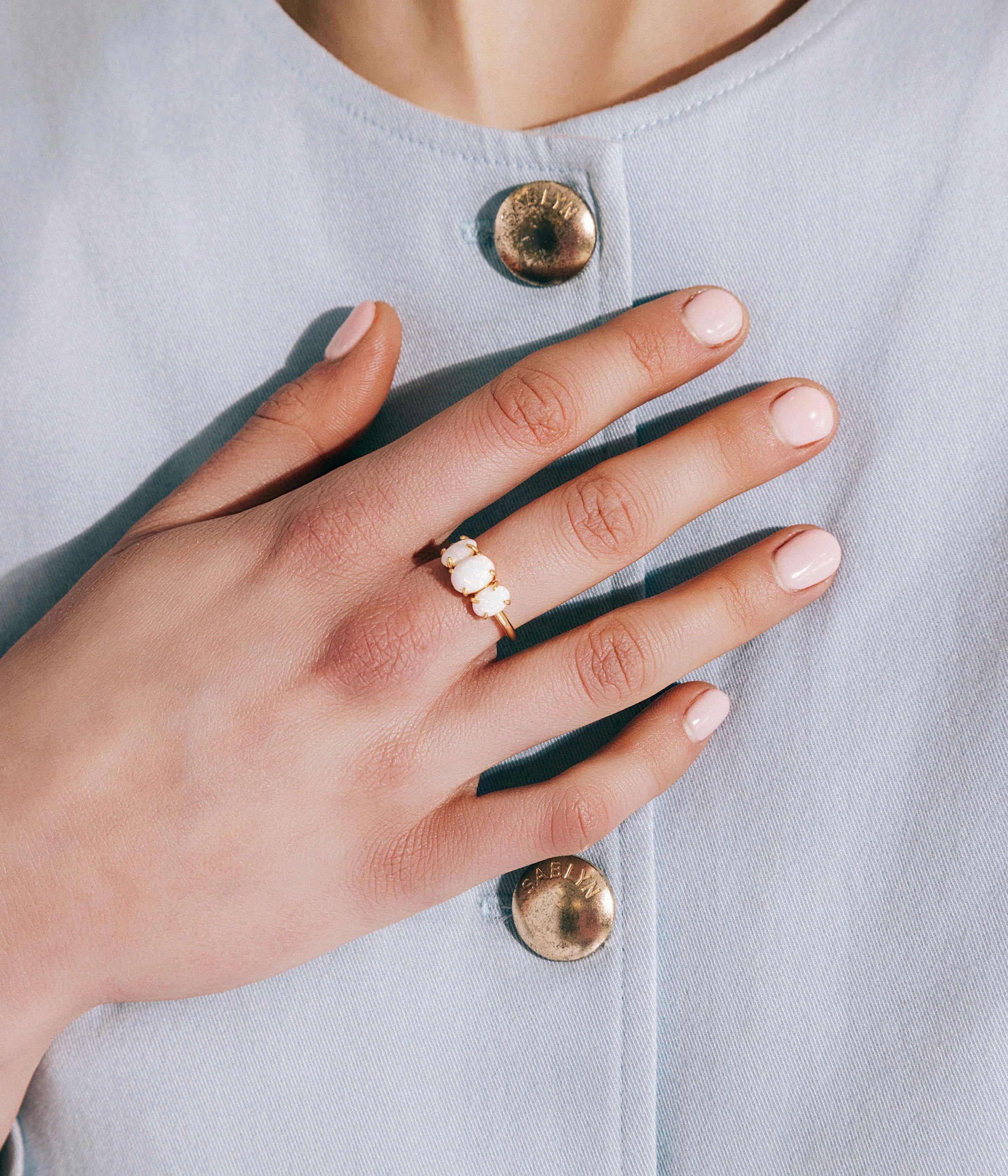 Nola Ring in White Opal - Loren Hope