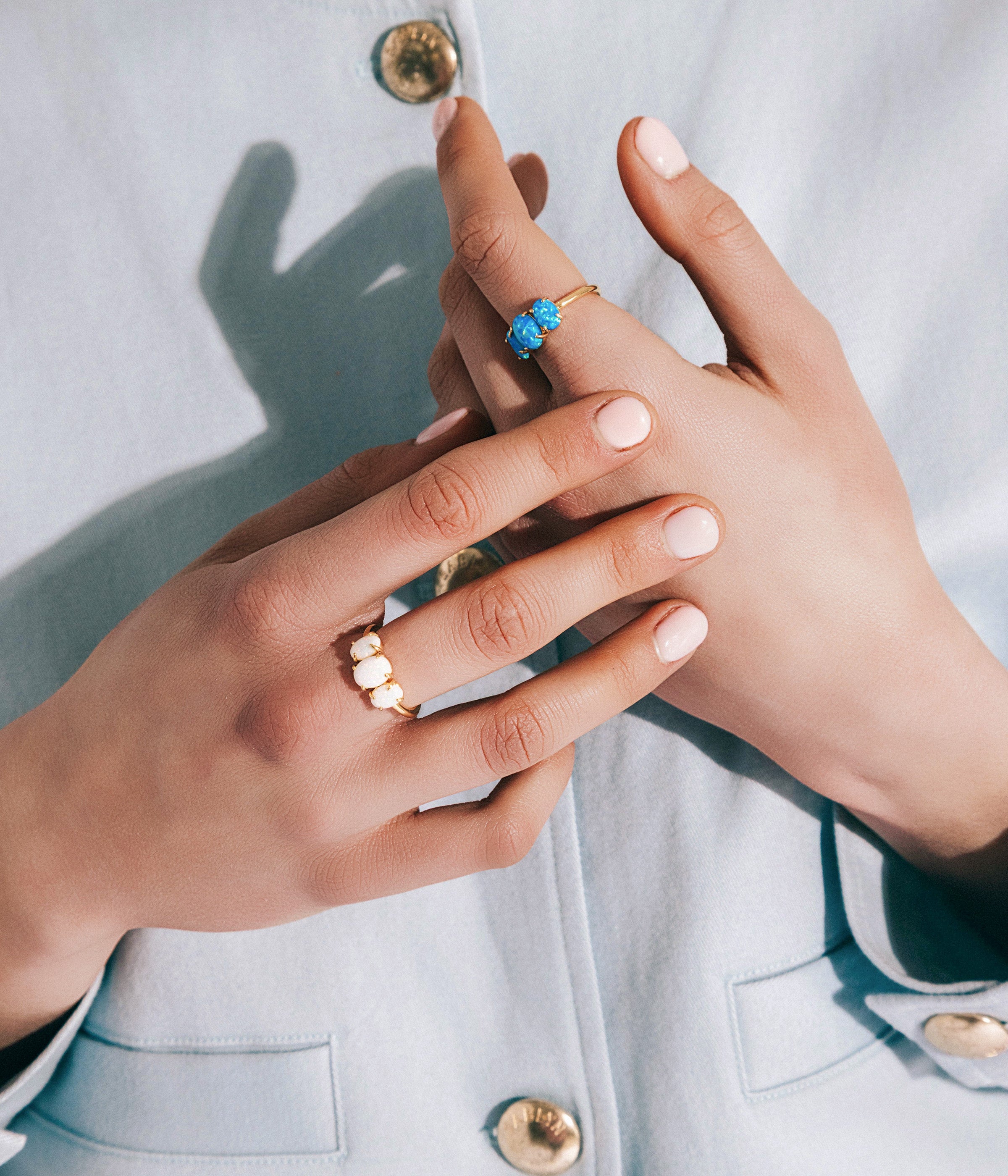 Nola Ring in White Opal - Loren Hope