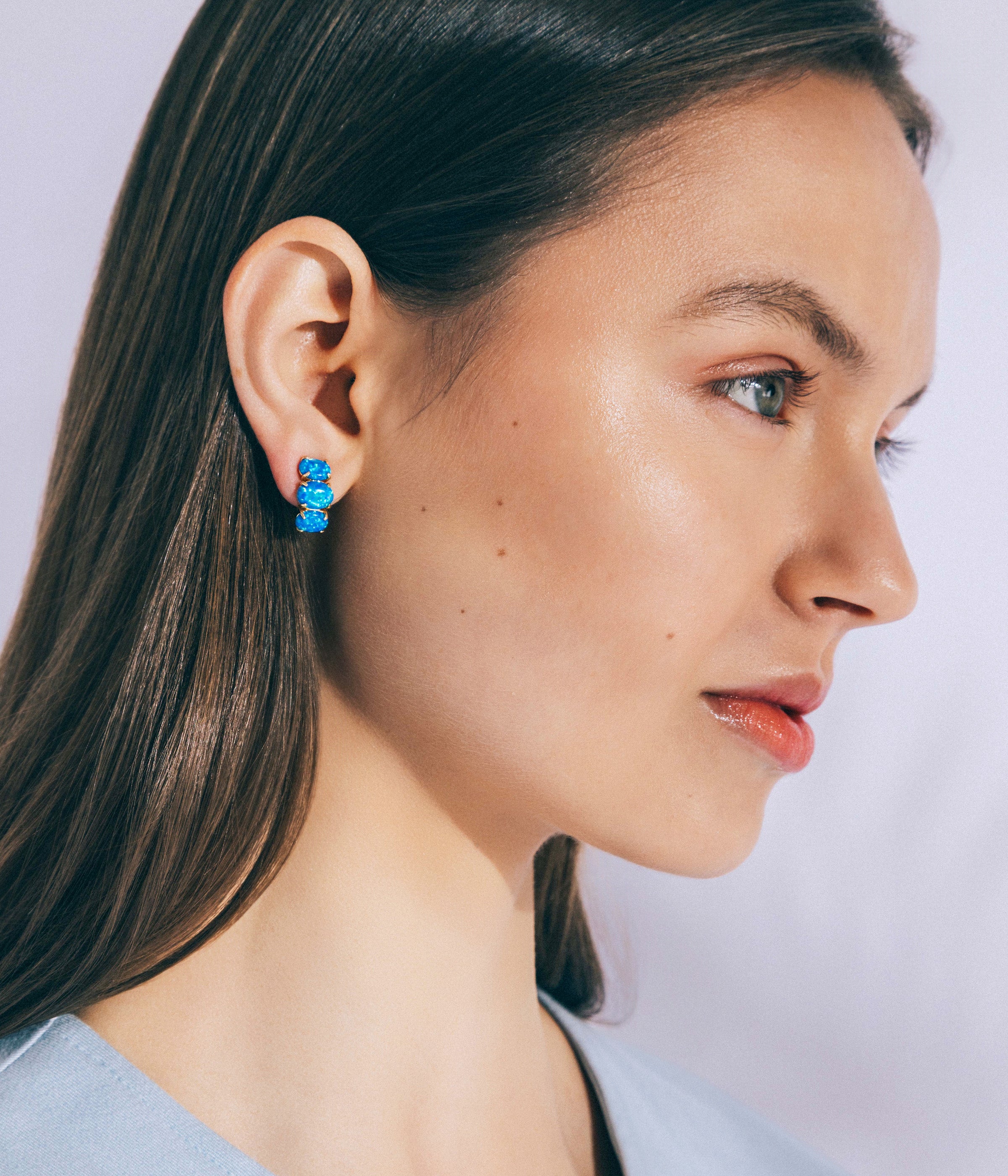 Nola Studs in Blue Opal - Loren Hope