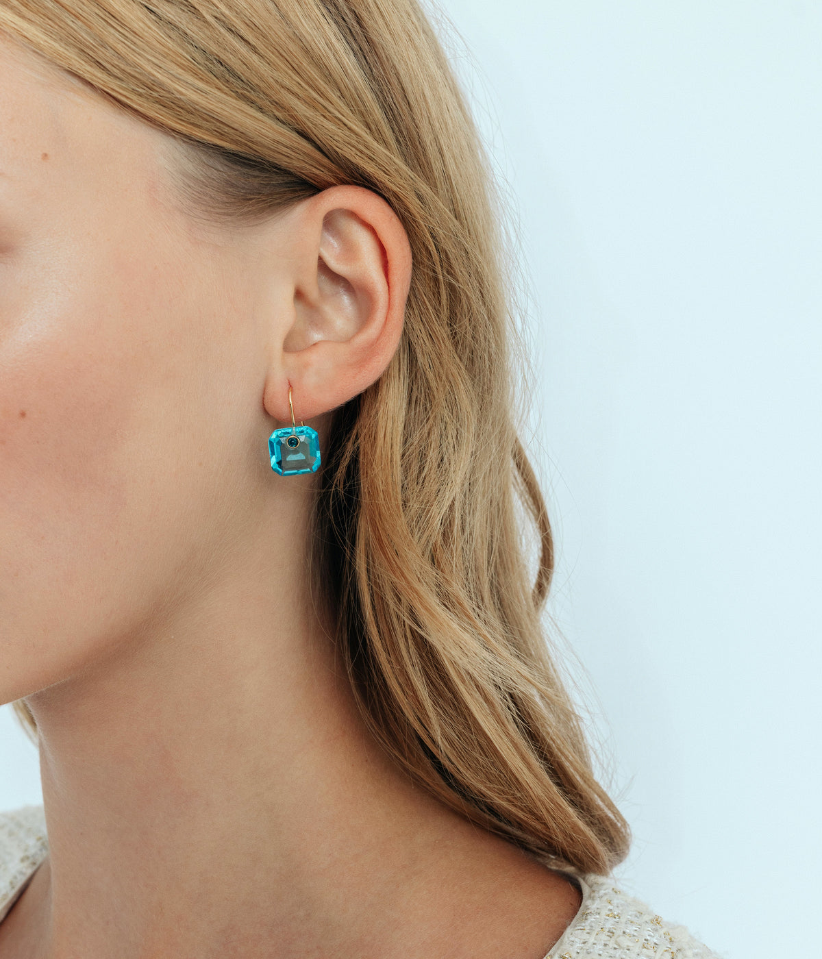 Octavia Earrings in Aqua - Loren Hope