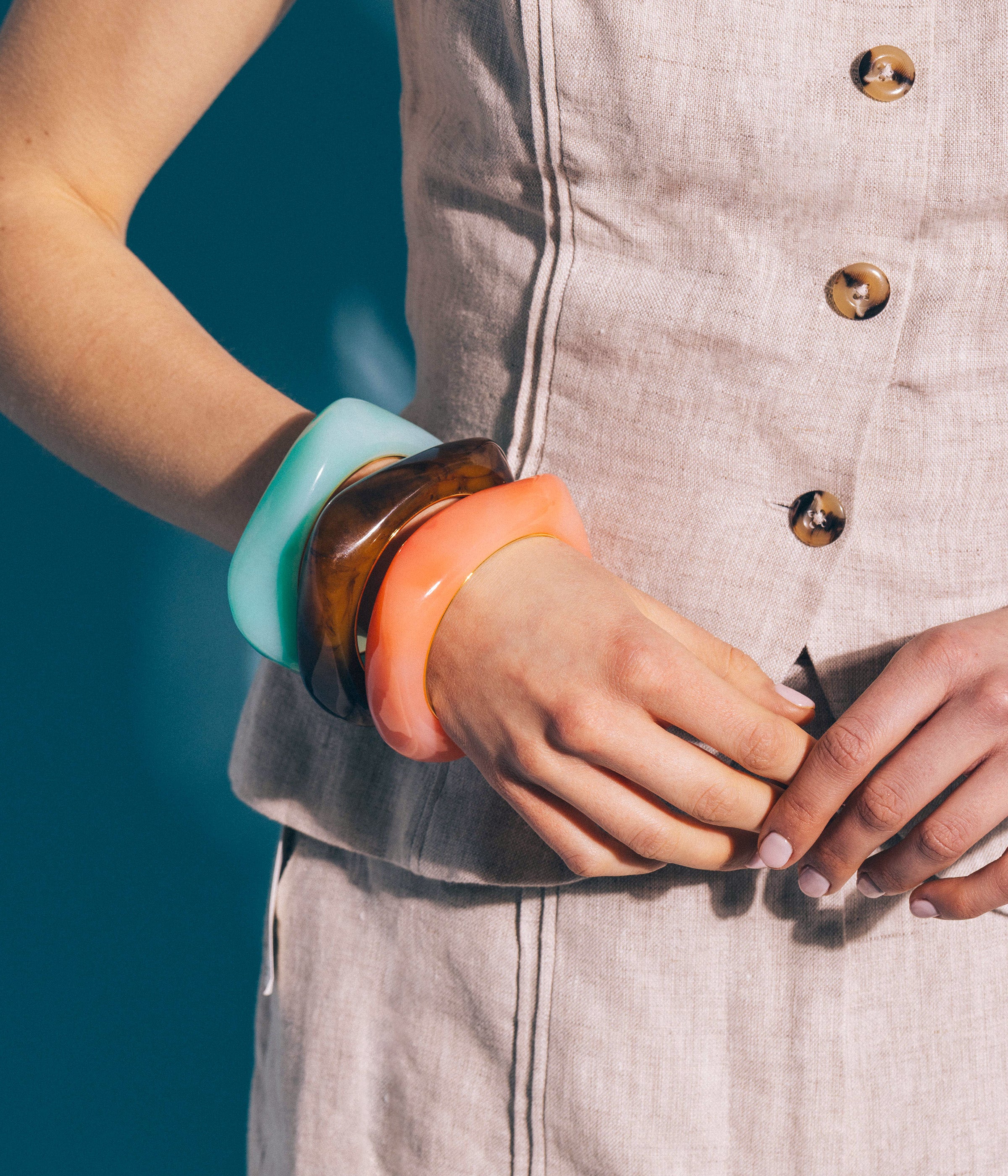 Paloma Bangle Bracelet in Mint