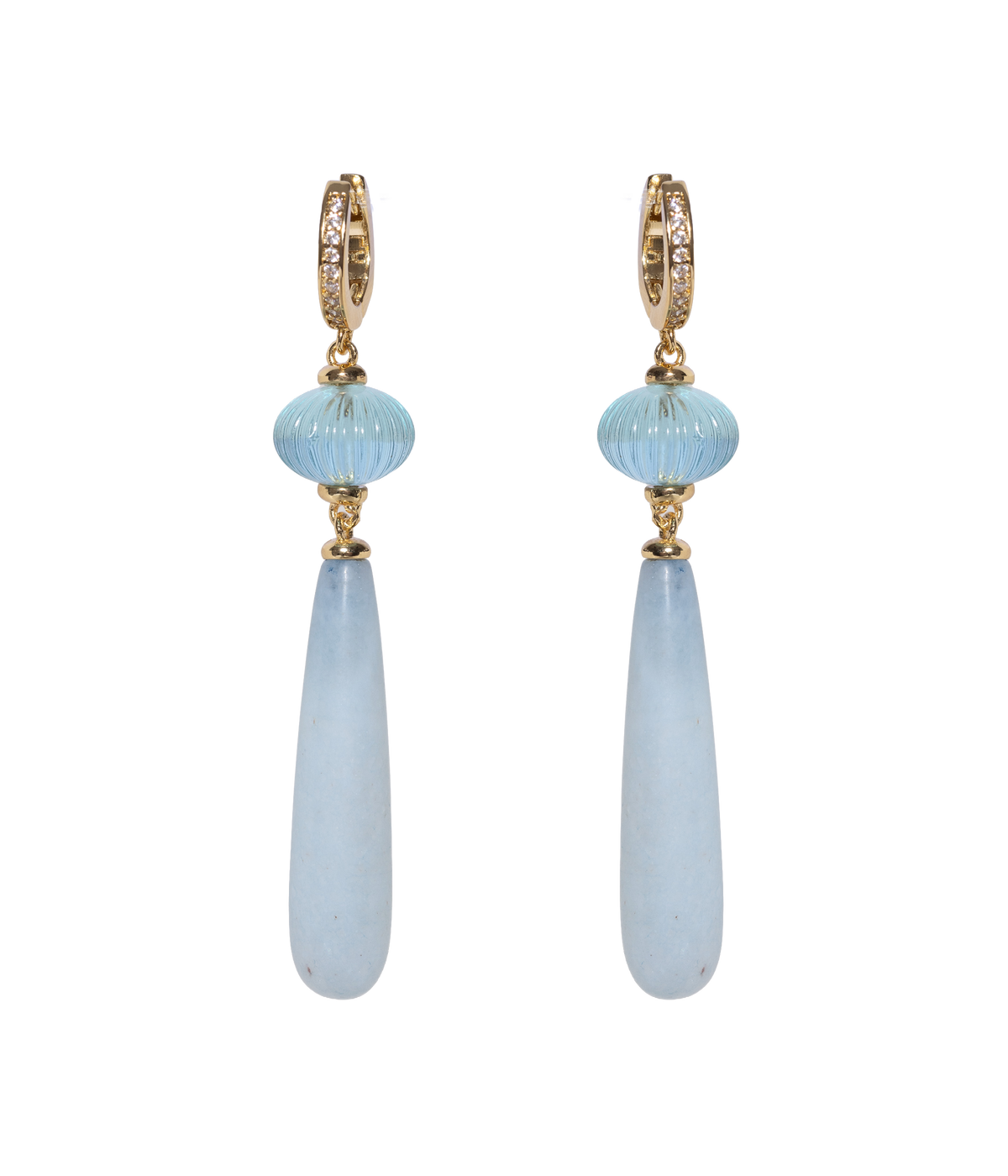 Rafferty Drop Earrings in Aqua - Loren Hope