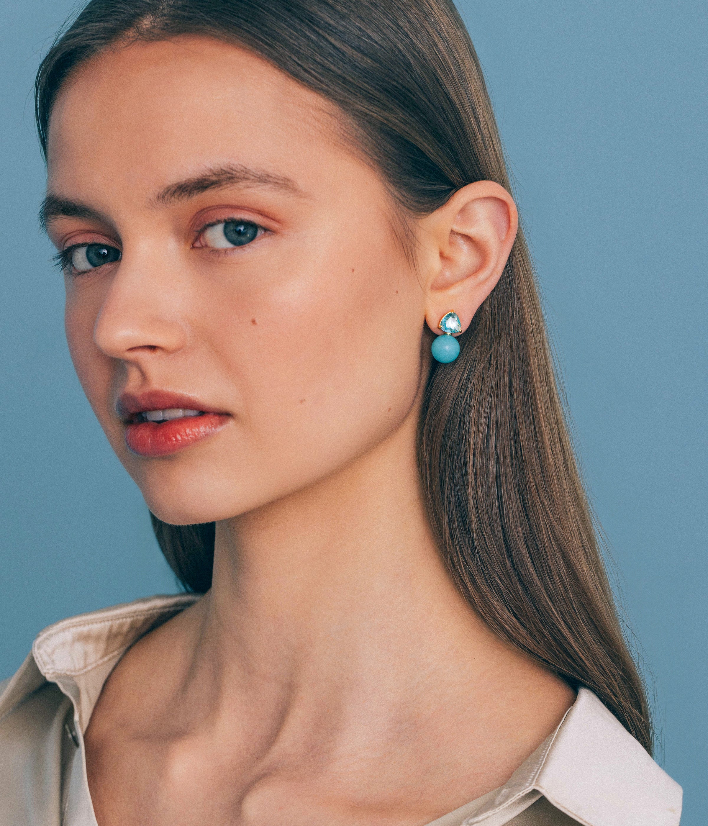 Sabine Studs in Turquoise