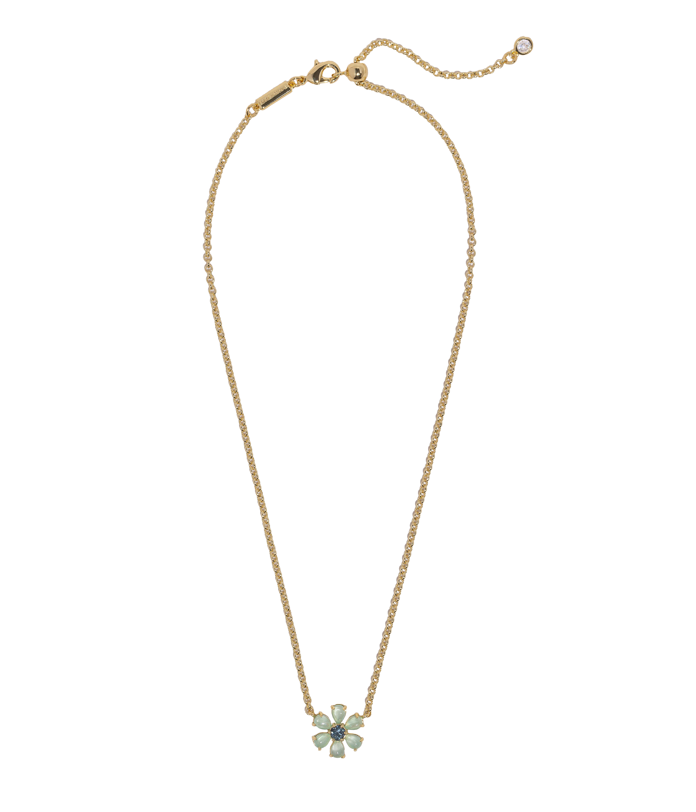 Emeline Flower Necklace in Mint - Loren Hope