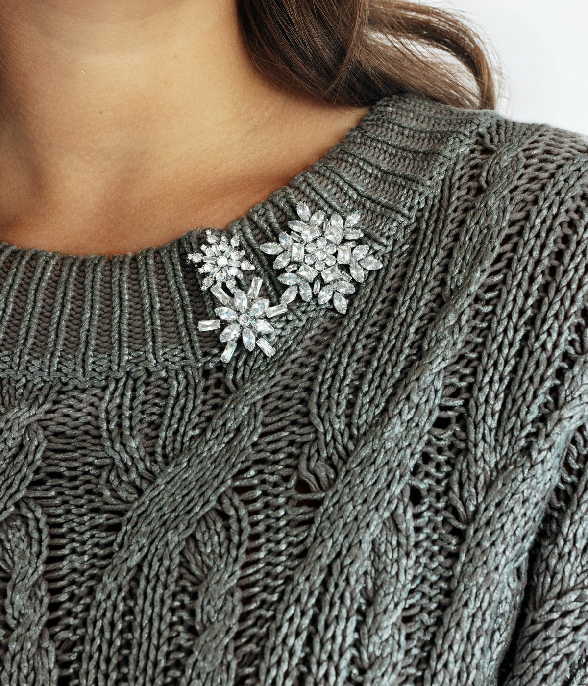 Snowflake Brooch Set of 3