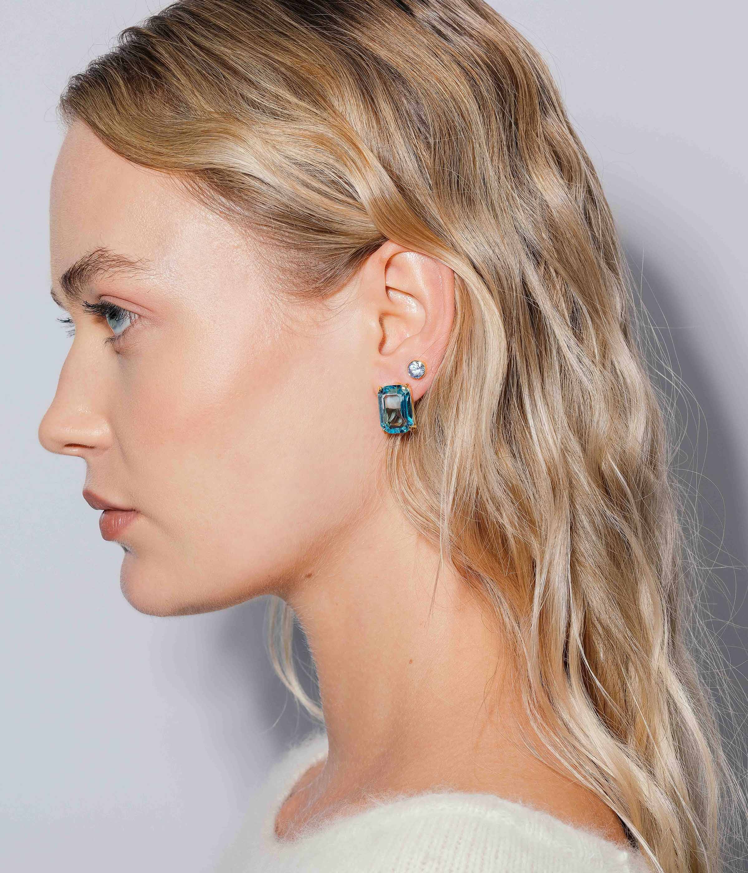 Socialite Studs in Aqua