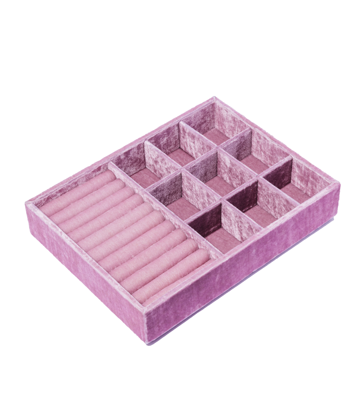 Stackable Velvet Jewelry Tray Berry Pink - Main Image