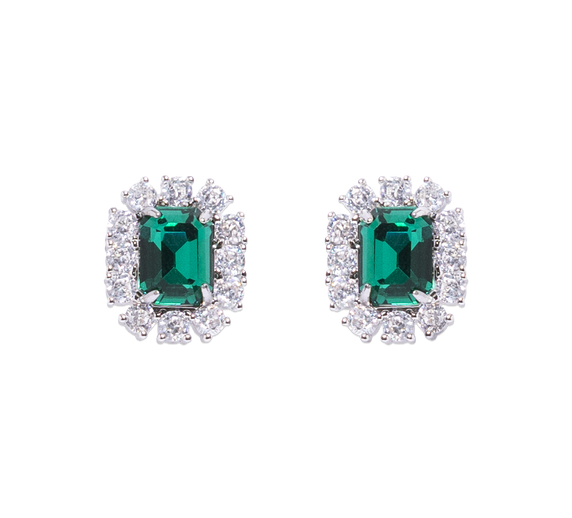 Tati Studs in Emerald - Loren Hope