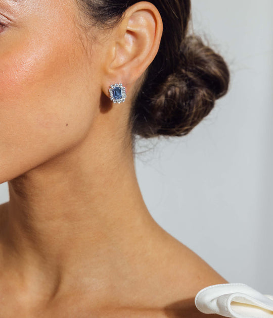 Tati Studs in Light Sapphire - Loren Hope