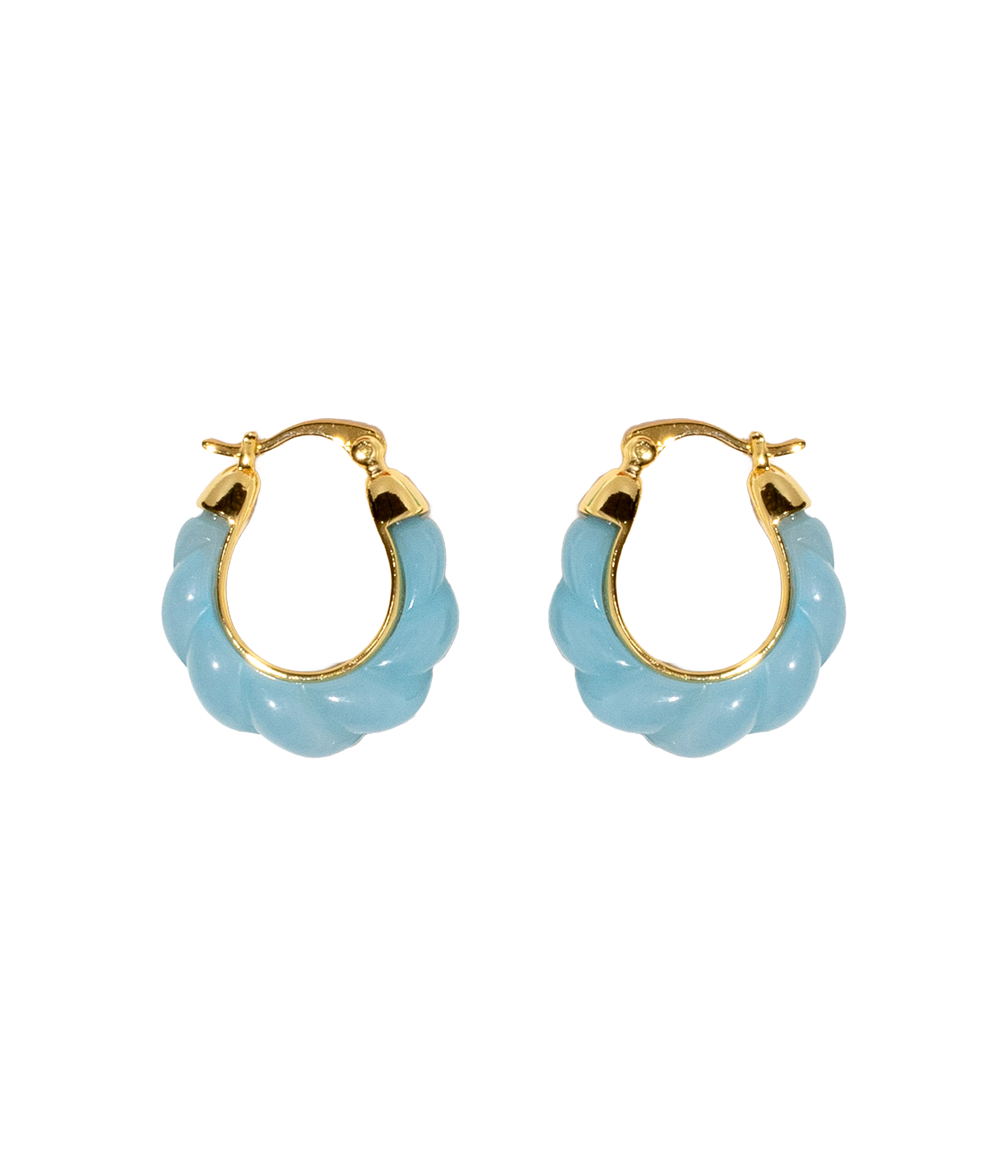 Alani Hoop Earrings in Turquoise - Loren Hope